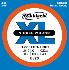 D'Addario EJ20 Electric Guitar Strings Jazz Extra Light .010 - .049