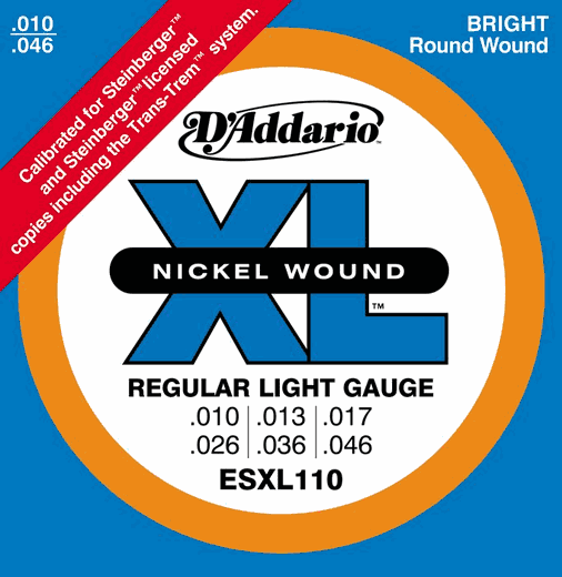 D'Addario ESXL110 Regular Light Double Ball End Electric Guitar Strings