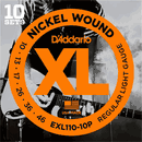 D'Addario 10 Pack EXL Electric Guitar Strings