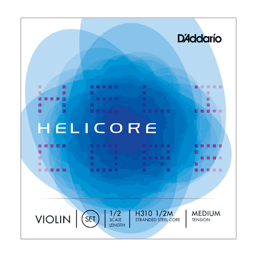 D'Addario H310 Helicore Violin String Set Medium H310-1/2M 1/2 Medium