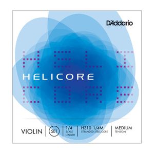 D'Addario H310 Helicore Violin String Set Medium H310-1/4M 1/4 Medium