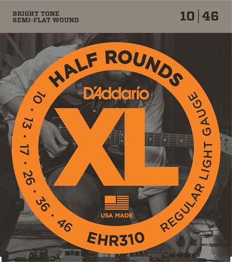 D'Addario Half Round Electric Guitar Strings EHR310 Reg Light 10-46