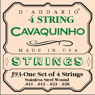 D'Addario J93 Plain Steel Cavaquinho Strings