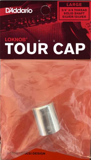 D'Addario LokNob Tour Cap Knob Cover, Large CTS - Silver