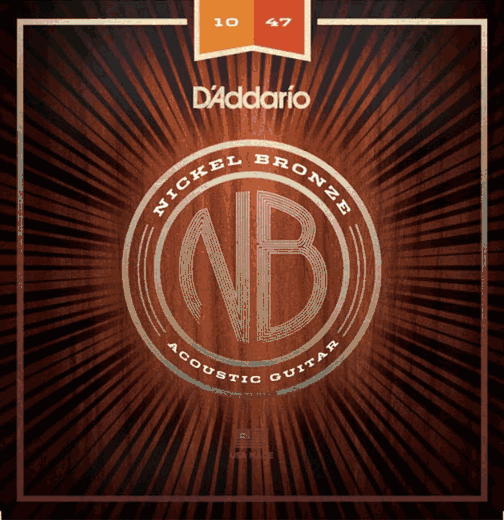 D'Addario Nickel Bronze Acoustic Guitar Strings NB1047 Extra Light 10-47