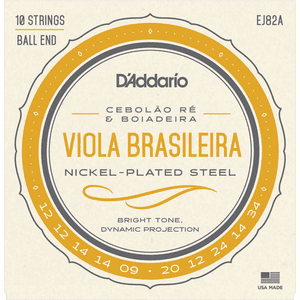 D'Addario Nickel Viola Brasileira Strings EJ82A Cebolaore