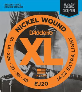 D'Addario Nickel Wound Electric Guitar Strings Jazz