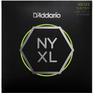 D'Addario NYXL Electric Bass Strings NYXL45125 5-Str Lt Top/Med Btm