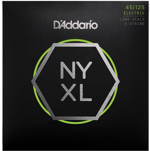 D'Addario NYXL Electric Bass Strings NYXL45125 5-Str Lt Top/Med Btm