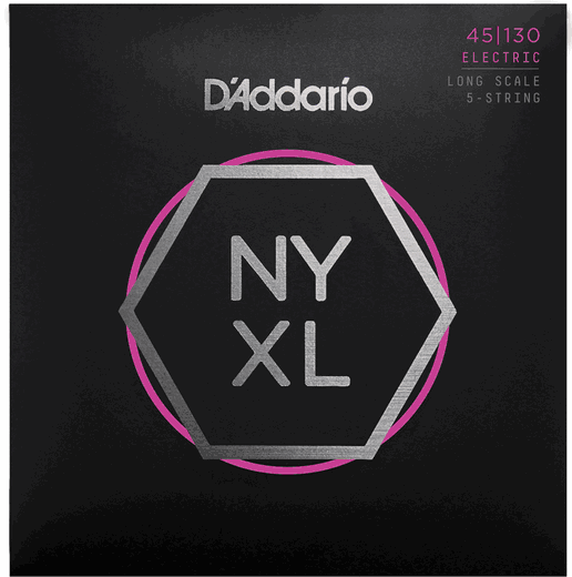 D'Addario NYXL Electric Bass Strings NYXL45130 5-Str Light 45-130