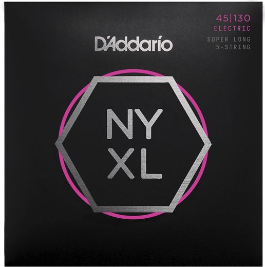 D'Addario NYXL Electric Bass Strings NYXL45130SL Super Long Scale 5-Str Reg Lt 45-130