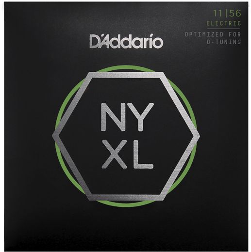D'Addario NYXL Electric Guitar Strings NYXL1156 Medium Top/Extra Heavy Bottom 11-56