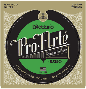 D'Addario Pro Arte Composites Flamenco Classical Guitar Strings EJ25C Clear Nylon