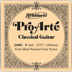 D'Addario Pro Arte Single Classical Guitar Strings - Extra Hard Tension J4402 X-Hard B 2nd