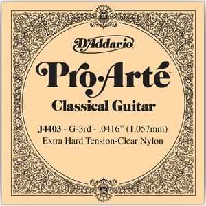 D'Addario Pro Arte Single Classical Guitar Strings - Extra Hard Tension J4403 X-Hard G 3rd