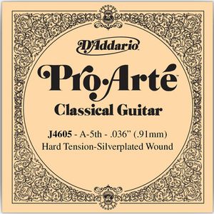 D'Addario Pro Arte Single Classical Guitar Strings - Hard Tension J4605 Hard A 5th