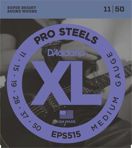 D'Addario ProSteels Round Wound Electric Guitar Strings EPS515 Medium 11-50