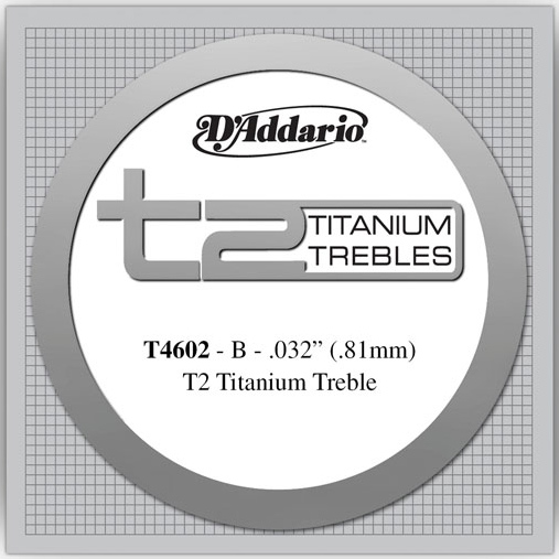 D'Addario Titanium Treble Single Strings T4602 32 Hard