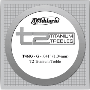 D'Addario Titanium Treble Single Strings T4603 41 Hard