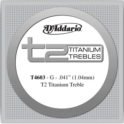 D'Addario Titanium Treble Single Strings T4603 41 Hard