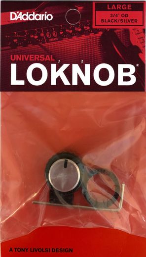 D'Addario Universal LokNob Knob Solution, Large - Black/Silver