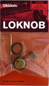D'Addario Universal LokNob Knob Solution, Pro Large - Black/Gold