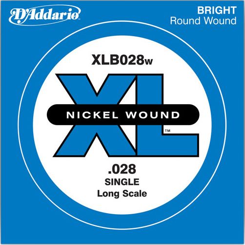 D'Addario XL Nickel Wound Electric Bass Strings, Long Scale  XLB028W