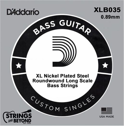 D'Addario XL Nickel Wound Electric Bass Strings, Long Scale  XLB035