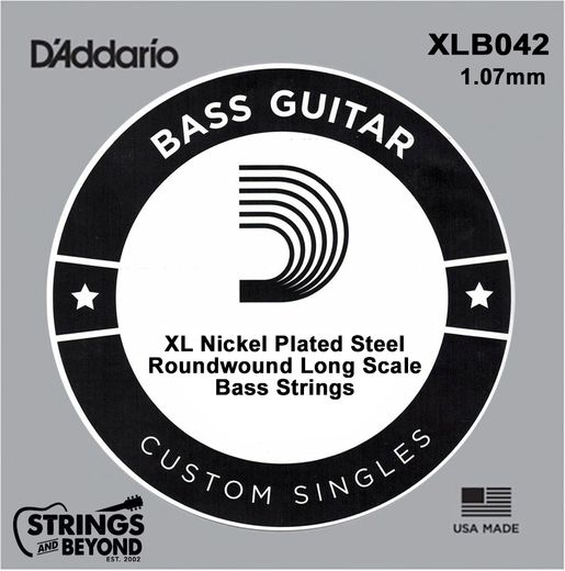 D'Addario XL Nickel Wound Electric Bass Strings, Long Scale  XLB042