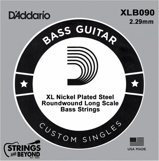 D'Addario XL Nickel Wound Electric Bass Strings, Long Scale  XLB090