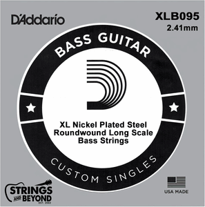 D'Addario XL Nickel Wound Electric Bass Strings, Long Scale  XLB095