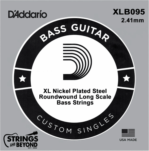 D'Addario XL Nickel Wound Electric Bass Strings, Long Scale  XLB095