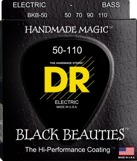 DR Black Beauties Coated Bass Guitar Strings BKB-50 Heavy 50-110