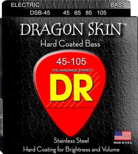 DR Dragonskin K3 Coated Bass Strings DSB-45 Medium 45-105
