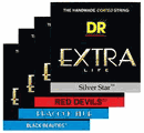 DR "EXTRA" Life Color Coated Bass Strings