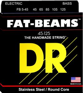DR Fat Beams Stainless Steel Electric Bass Strings FB5-45 5 String Medium 45-125