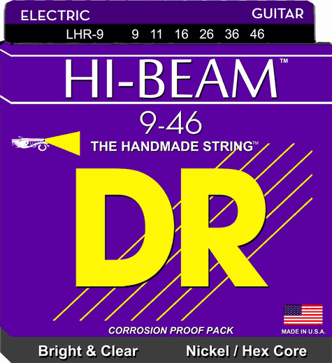 DR Hi-Beam Nickel Plated Electric Guitar Strings LHR-9/46 Lite-Hvy 9-46