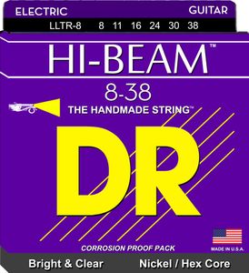 DR Hi-Beam Nickel Plated Electric Guitar Strings LLTR-8 X-Lite 8-38