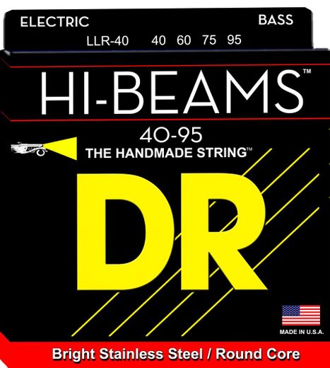 DR Hi-Beam Stainless Steel Bass Guitar Strings LLR-40 Lite-Lite 40-95