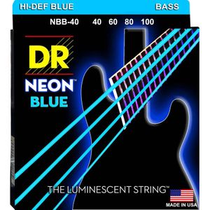 DR Hi-Def Neon Blue K3 Coated Electric Bass Strings