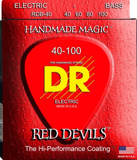 DR K3 Red Devils Coated Electric Bass Strings RDB-40 Lite 40-100