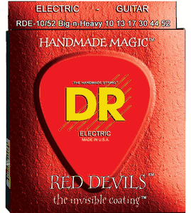 DR K3 Red Devils Coated Electric Guitar Strings RDE-10/52 Big-n-Hvy 10-52