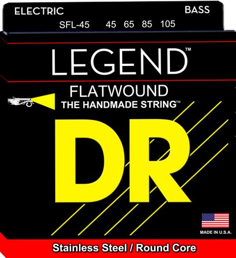 DR Legend Hi-Beam Flats Flatwound Bass Strings SFL-45 Medium Short Scale 45-105