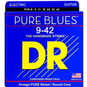 DR Pure Blues Pure Nickel Electric Guitar Strings PHR-9 Lite 9-42