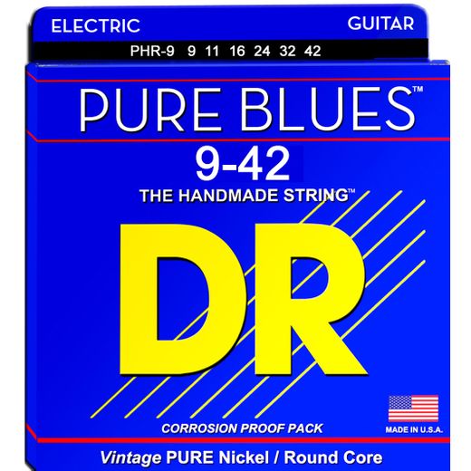 DR Pure Blues Pure Nickel Electric Guitar Strings PHR-9 Lite 9-42