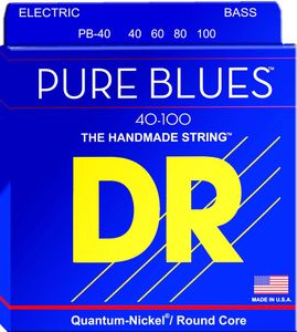 DR Pure Blues Quantum Nickel Round Core Electric Bass Guitar Strings PB-40 Lite 40-100