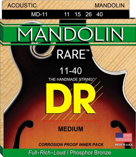 DR Rare Phosphor Bronze Mandolin Strings MD-11 Medium 11-40