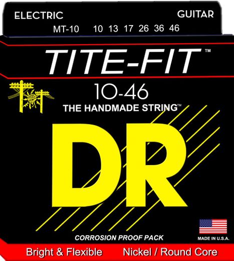 DR Tite-Fit Nickel Plated Electric Guitar Strings MT-10 Med-Tite 10-46