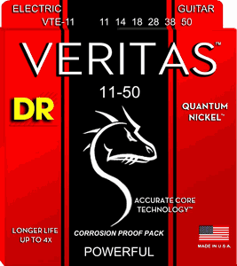 DR Veritas Quantum Nickel Round Core Electric Guitar Strings VTE-11 Heavy 11-50
