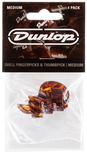 Dunlop 3 Fingerpicks and 1 Thumbpick Pack 9010TP Medium